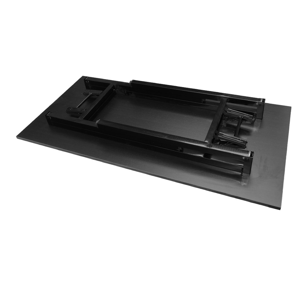 Sammenleggbart bord 120×60×75 cm / skrivebord med stålramme / monteringsfritt databord – Svart