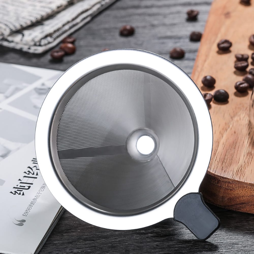 Pour-over-kanne i glass med filter i rustfritt stål, 500 ml / Kaffekanne for manuell brygging
