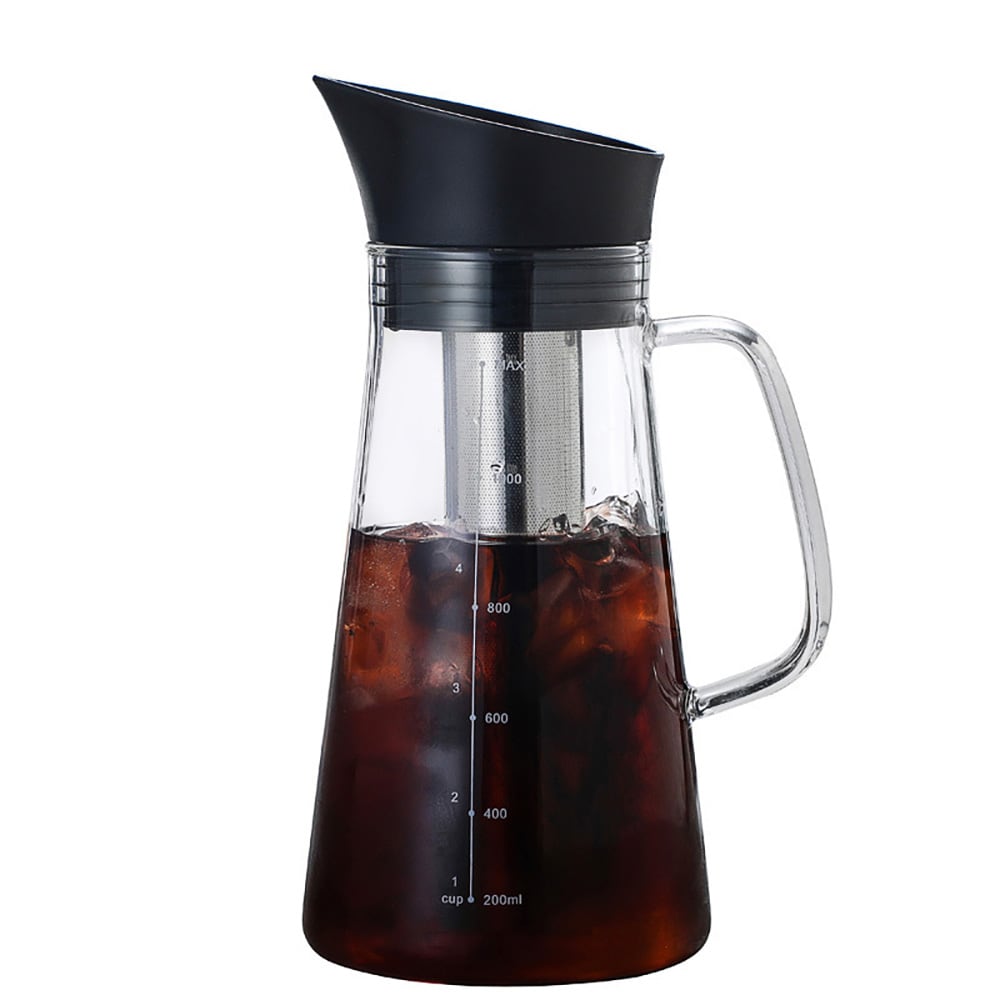Cold brew-kanne i glass med filter, 1200 ml / Cold brew-brygger