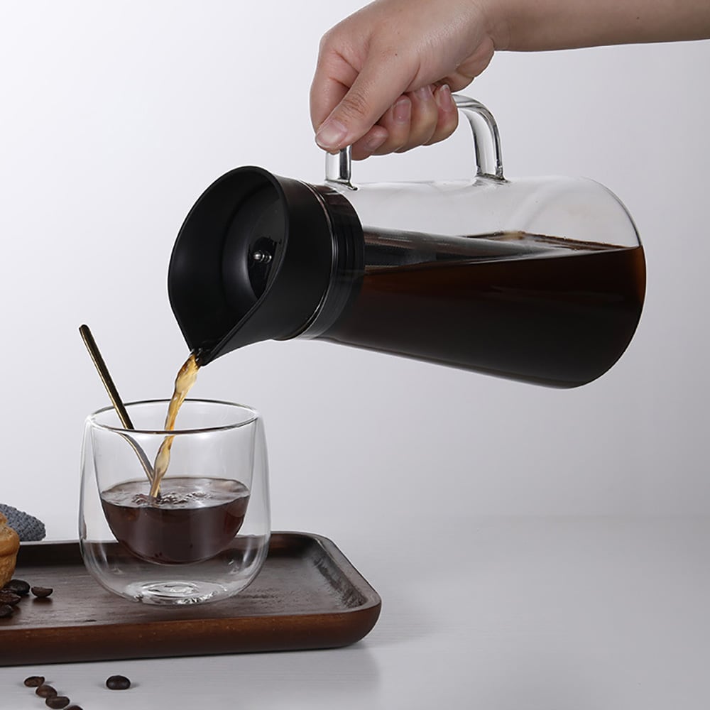 Cold brew-kanne i glass med filter, 1200 ml / Cold brew-brygger