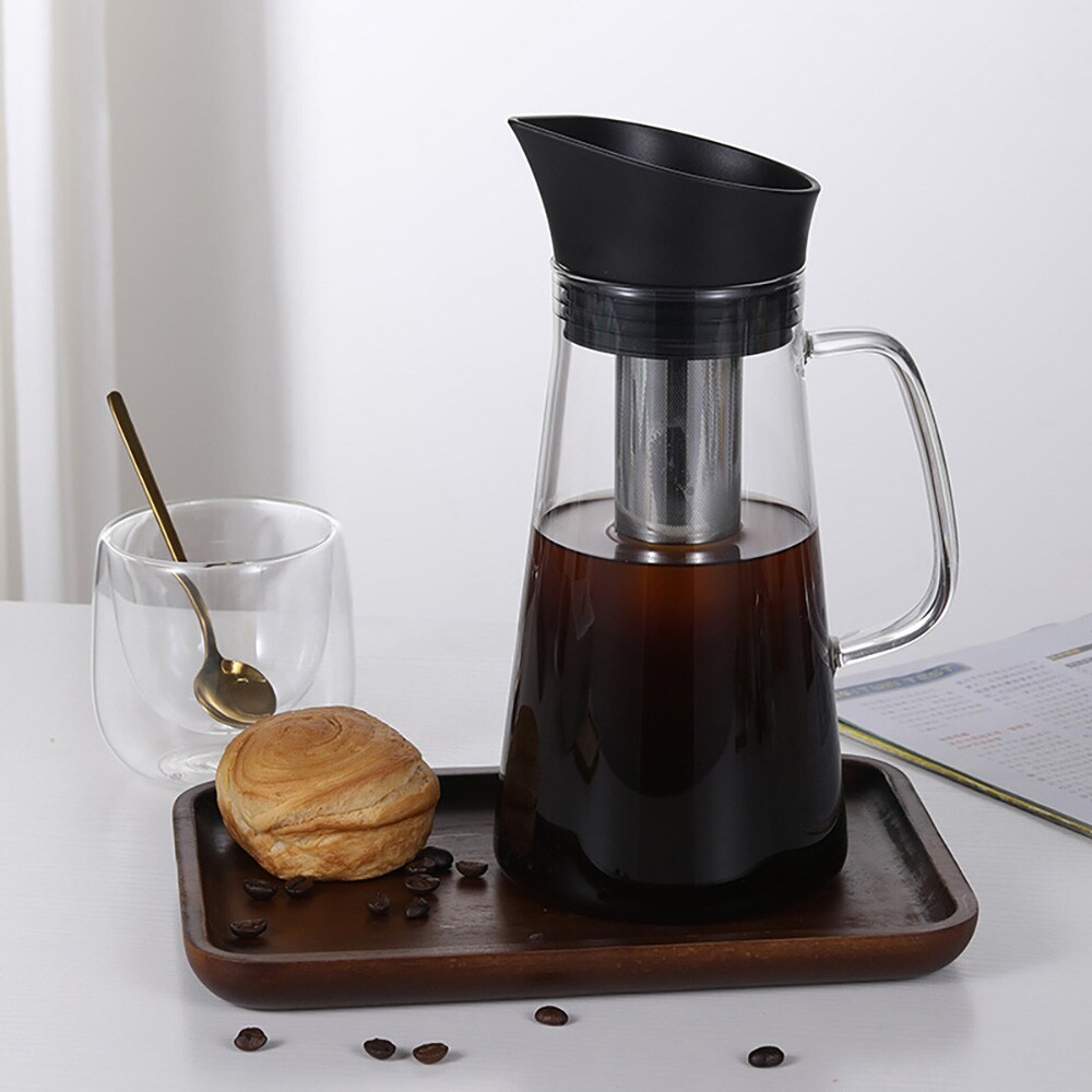 Cold brew-kanne i glass med filter, 1200 ml / Cold brew-brygger