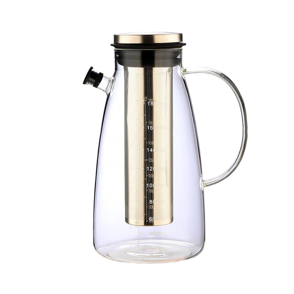 Cold brew-kanne i glass med filter, 1800 ml / Cold brew-brygger