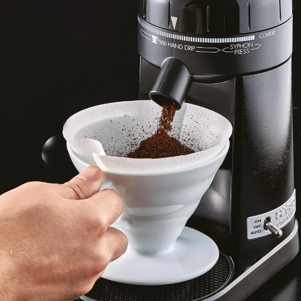 V60 filterholder i keramikk / hvit pour over bryggetrakt / kaffefilterholder for 1–2 kopper