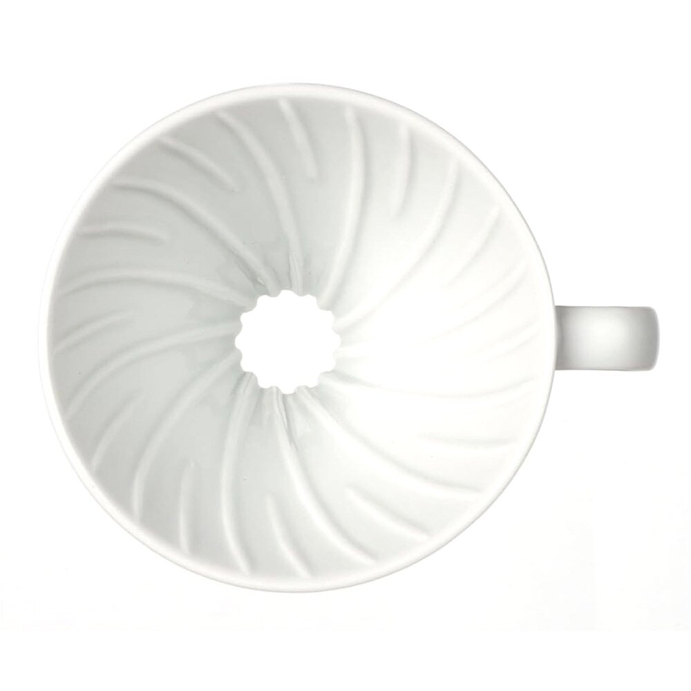 V60 filterholder i keramikk / hvit pour over holder for kaffefilter / kaffefilterholder for 1–4 kopper