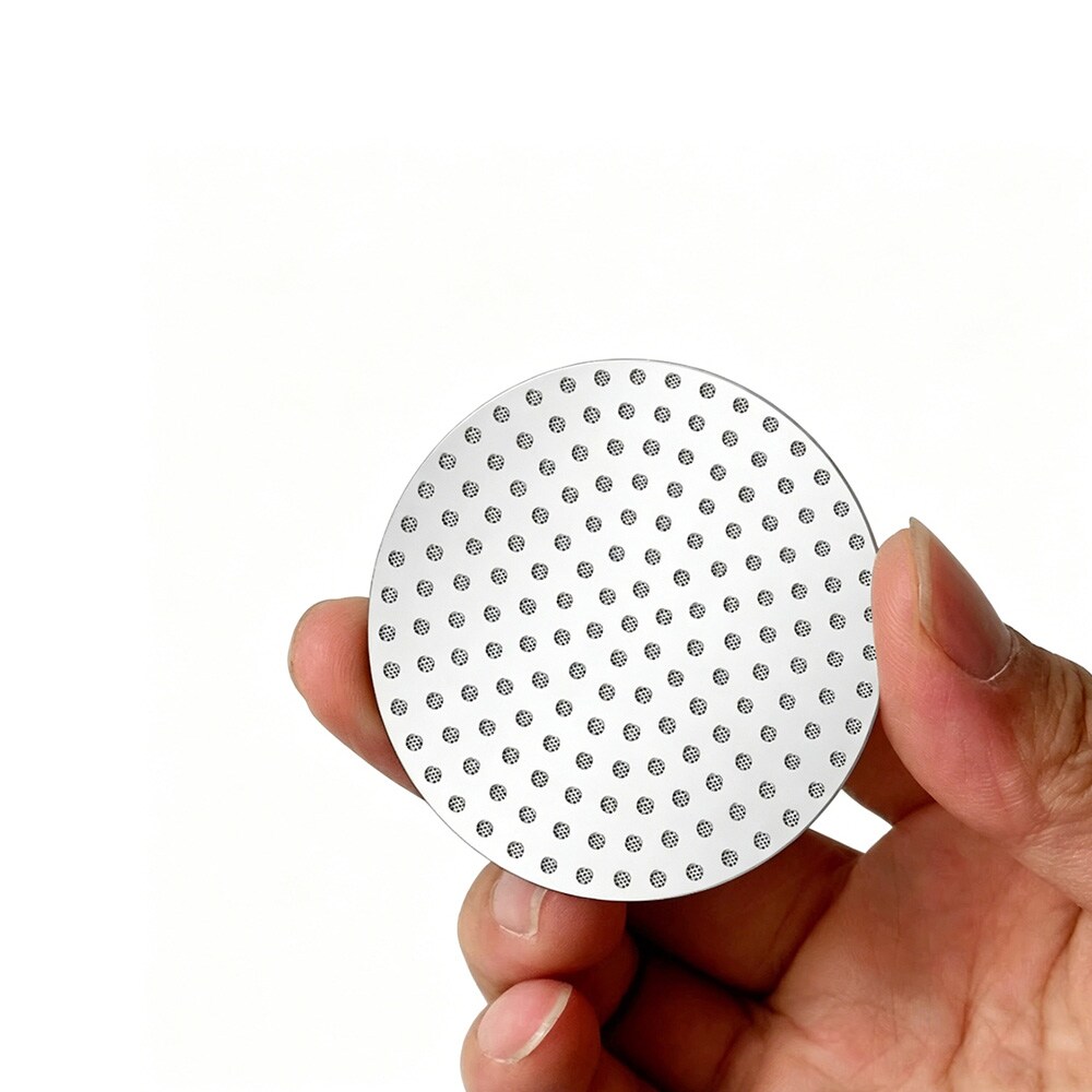 Puckfilter 58,5 mm 2-pakning / espresso puck screen i rustfritt stål 0,8 mm – sølv