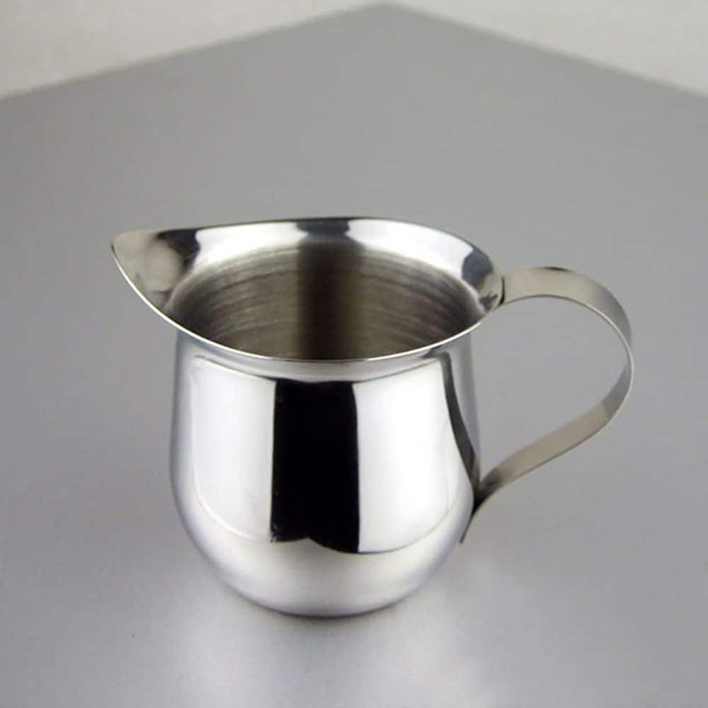 Melkekanne / fløtekanne 90 ml 2 stk. / liten kanne i rustfritt stål / serveringstilbehør – sølv