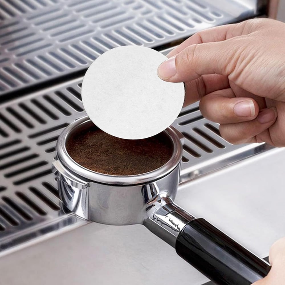Runde papirfiltre til espresso 51 mm / filterpapir til portafilter og kaffepuck / 100 stk.