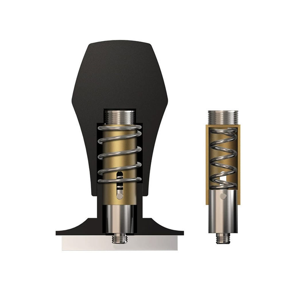 Fjærbelastet kaffetamper 58 mm / tamper med flat base / espressotilbehør og baristautstyr