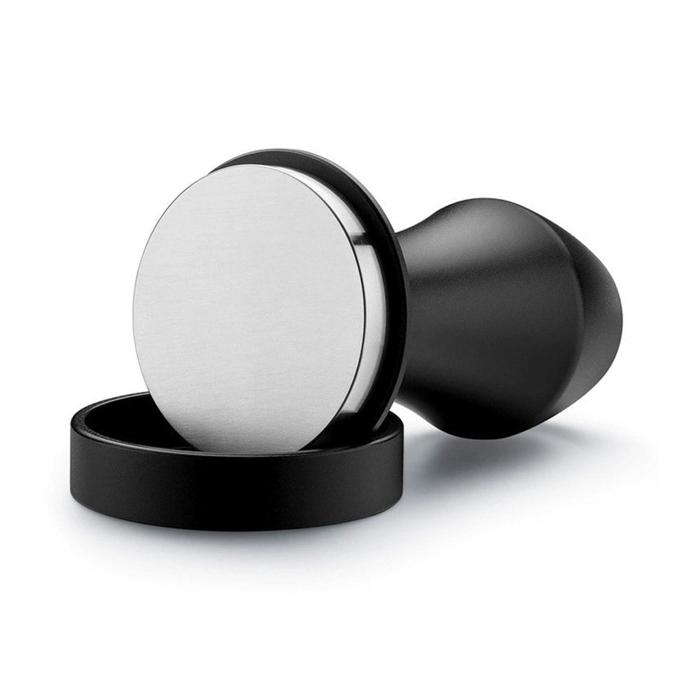 Fjærbelastet kaffetamper 58 mm / tamper med flat base / espressotilbehør og baristautstyr