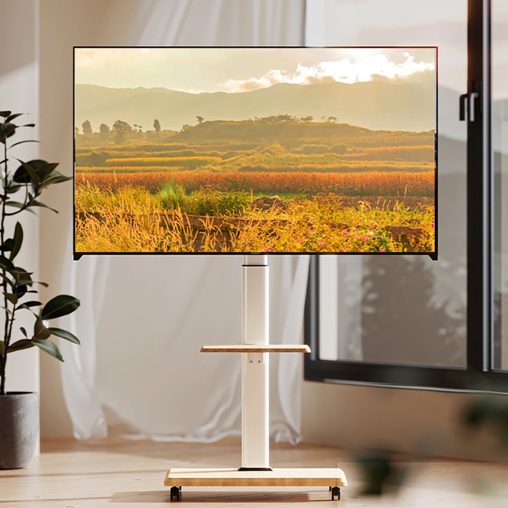 Gulvstativ for TV 32–70″ / TV-stativ med hjul, justerbar høyde og VESA 600 × 400 mm