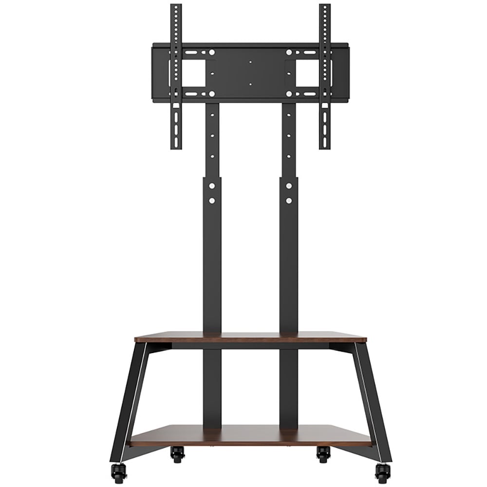 Gulvstativ for TV 32–75″ / TV-stativ med hjul, 2 hyller og VESA opptil 400 × 600 mm