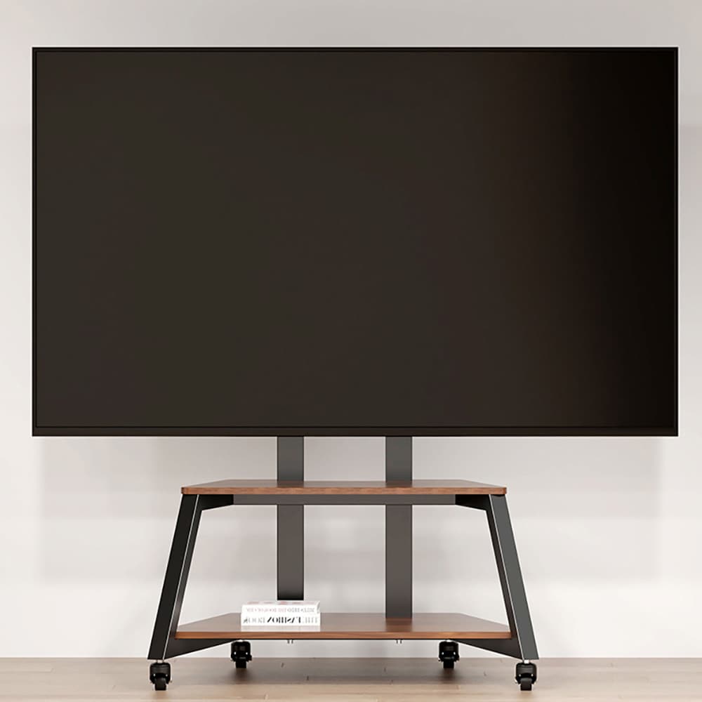 Gulvstativ for TV 32–75″ / TV-stativ med hjul, 2 hyller og VESA opptil 400 × 600 mm
