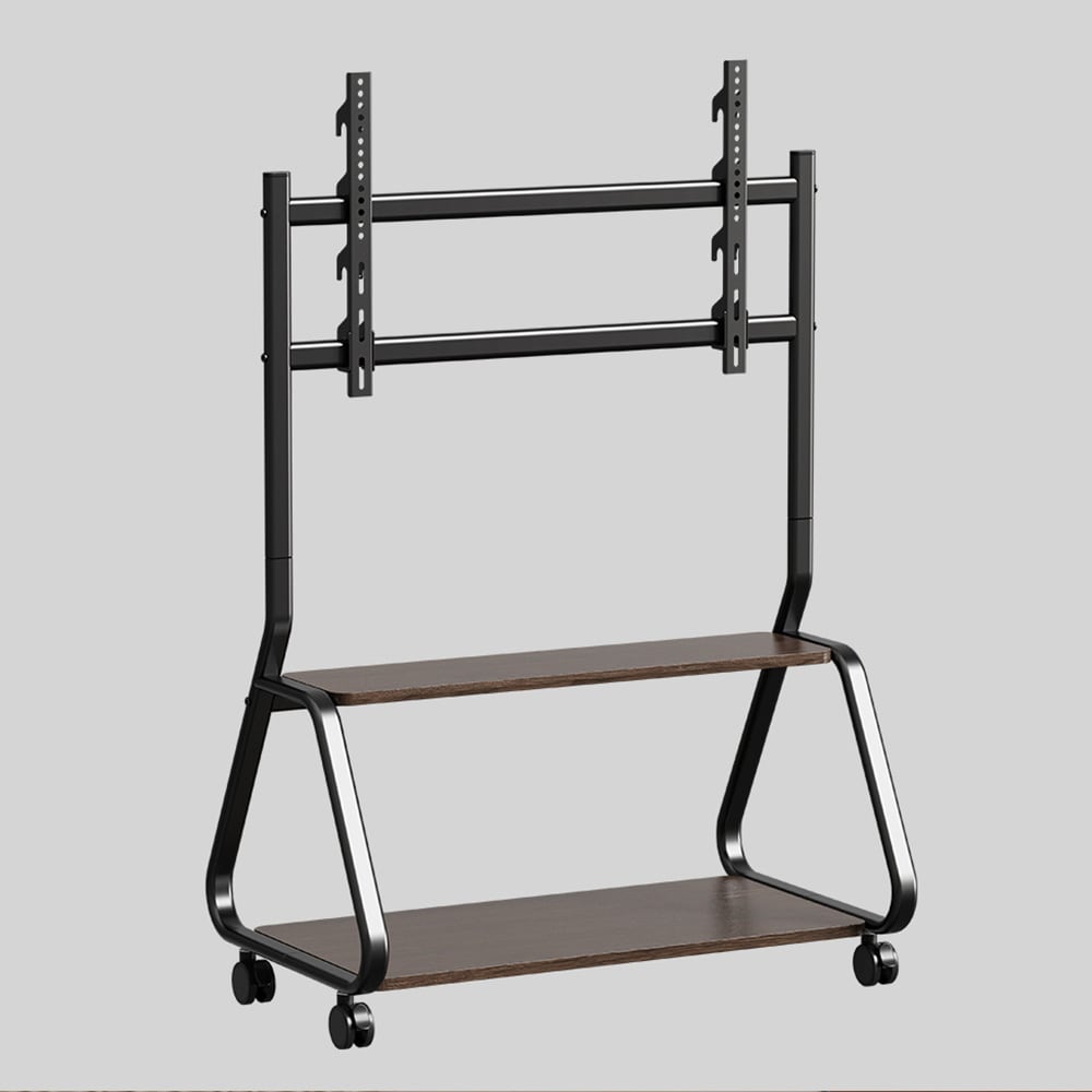 Gulvstativ for TV 32–75″ / TV-stativ med hjul, 2 hyller og VESA 800 × 400 mm