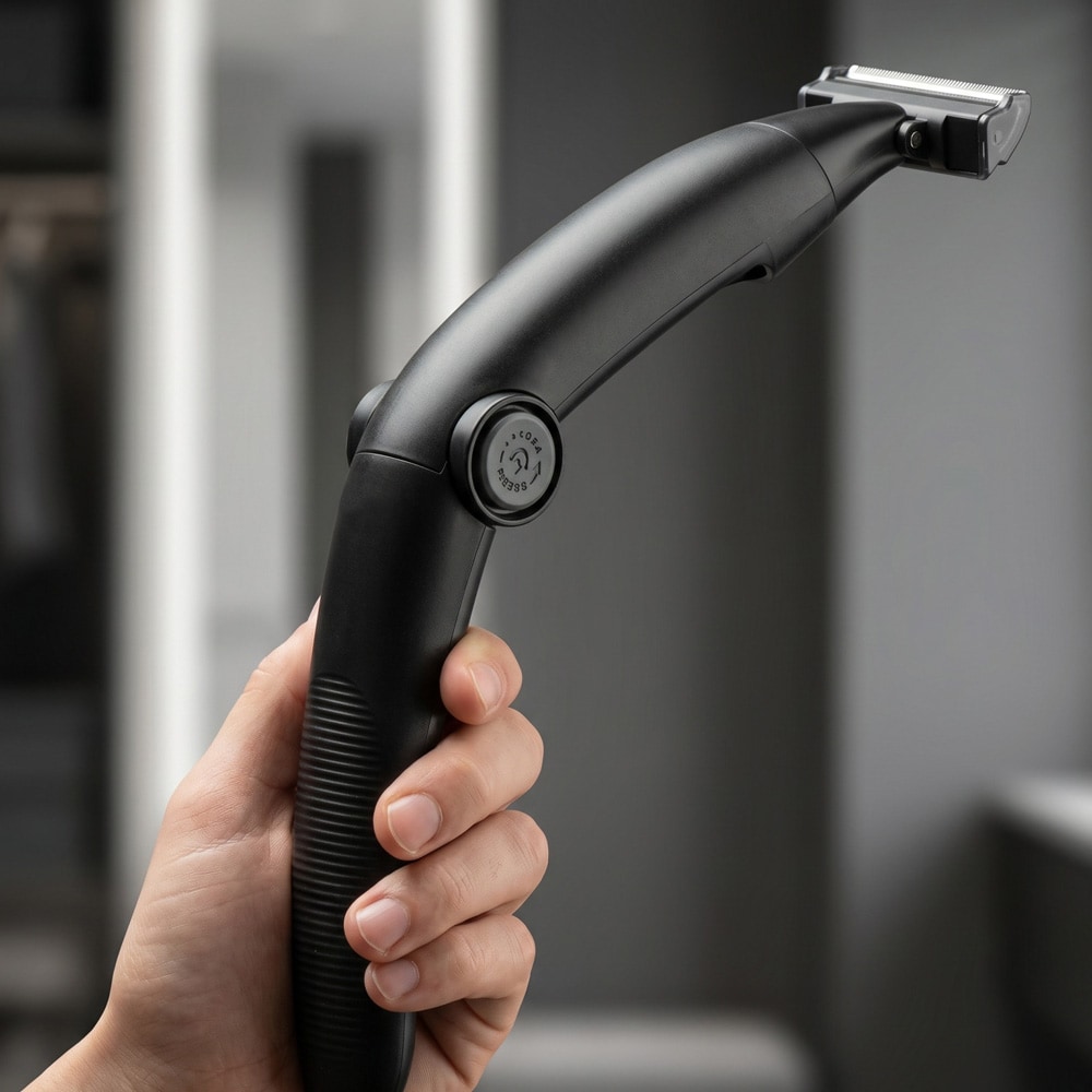 Adler kroppstrimmer med sammenleggbart håndtak / Kroppsbarbermaskin med langt håndtak
