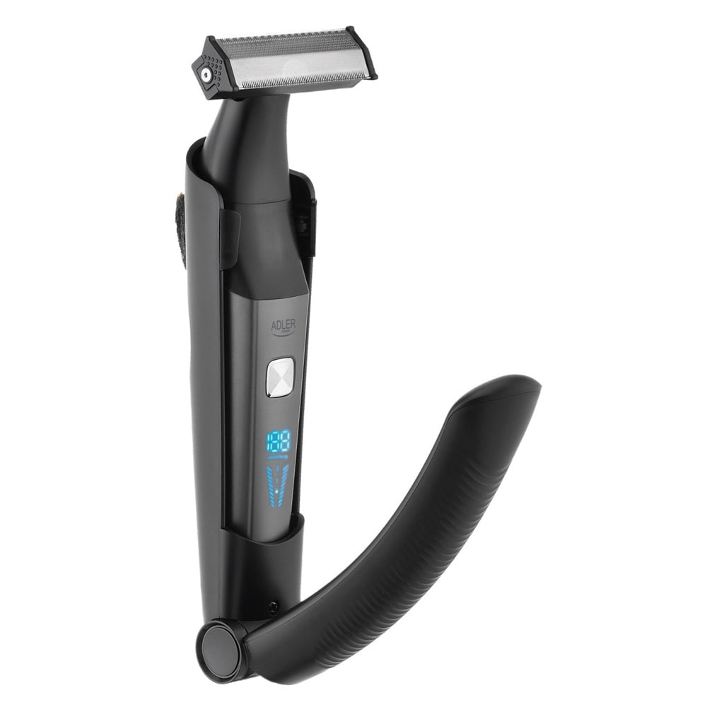 Adler kroppstrimmer med sammenleggbart håndtak / Kroppsbarbermaskin med langt håndtak