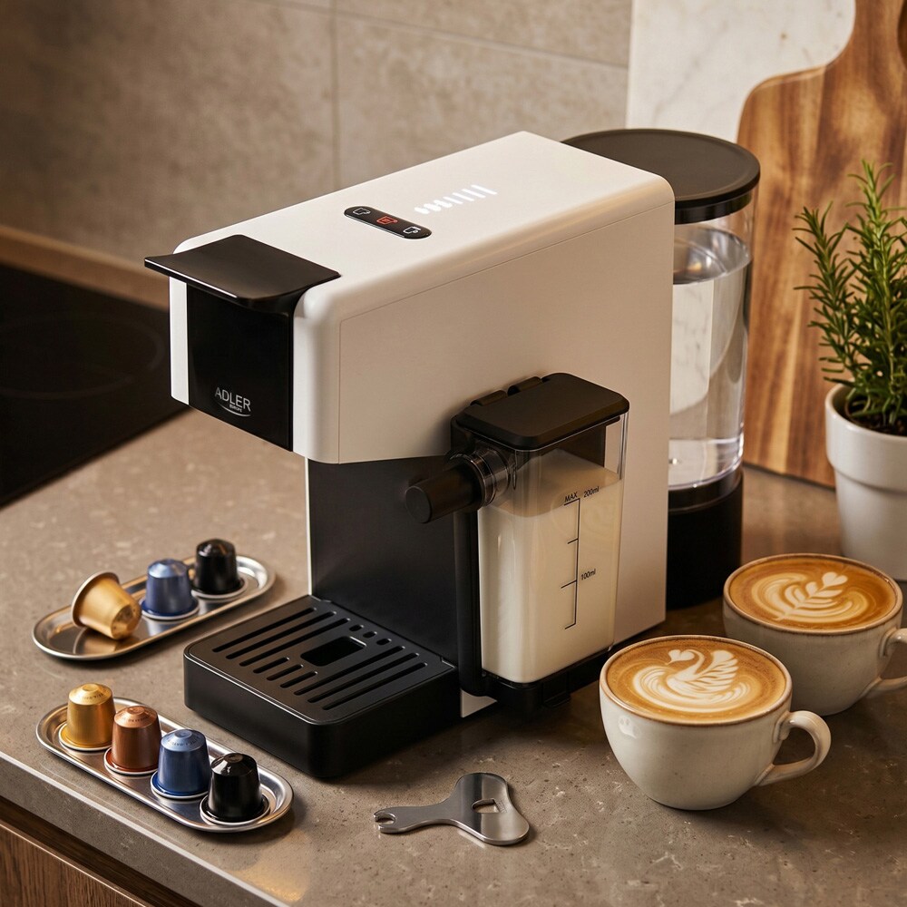 Adler kapselmaskin / Multikapselmaskin / Espressomaskin med melkesystem