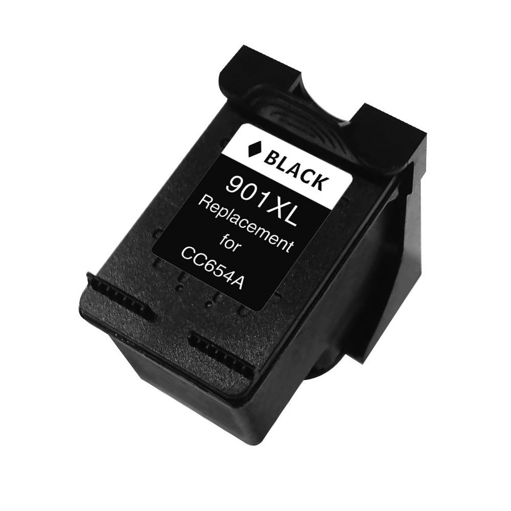 Blekkpatron til HP 901XL / renovert svart patron CC654AE / passer HP Officejet