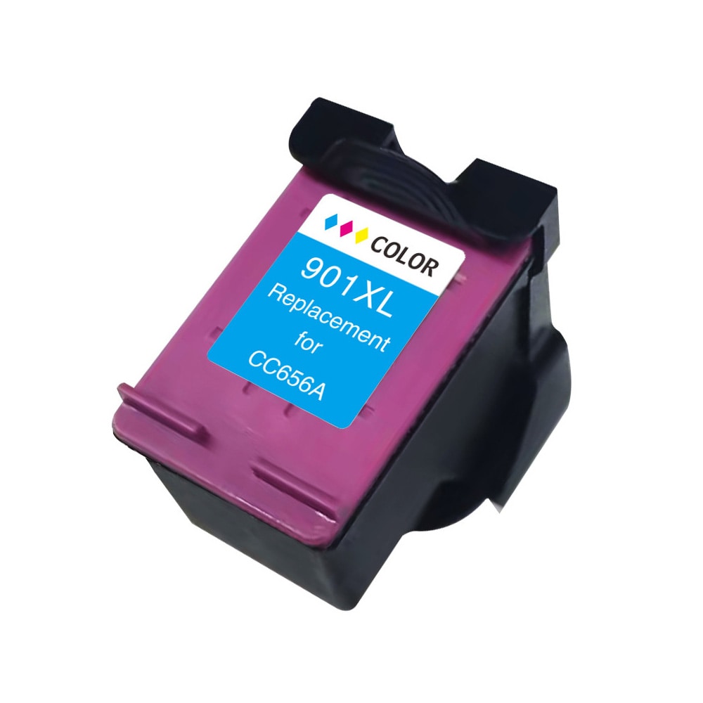 Blekkpatron til HP 901XL / renovert fargepatron CC656AE / passer HP Officejet
