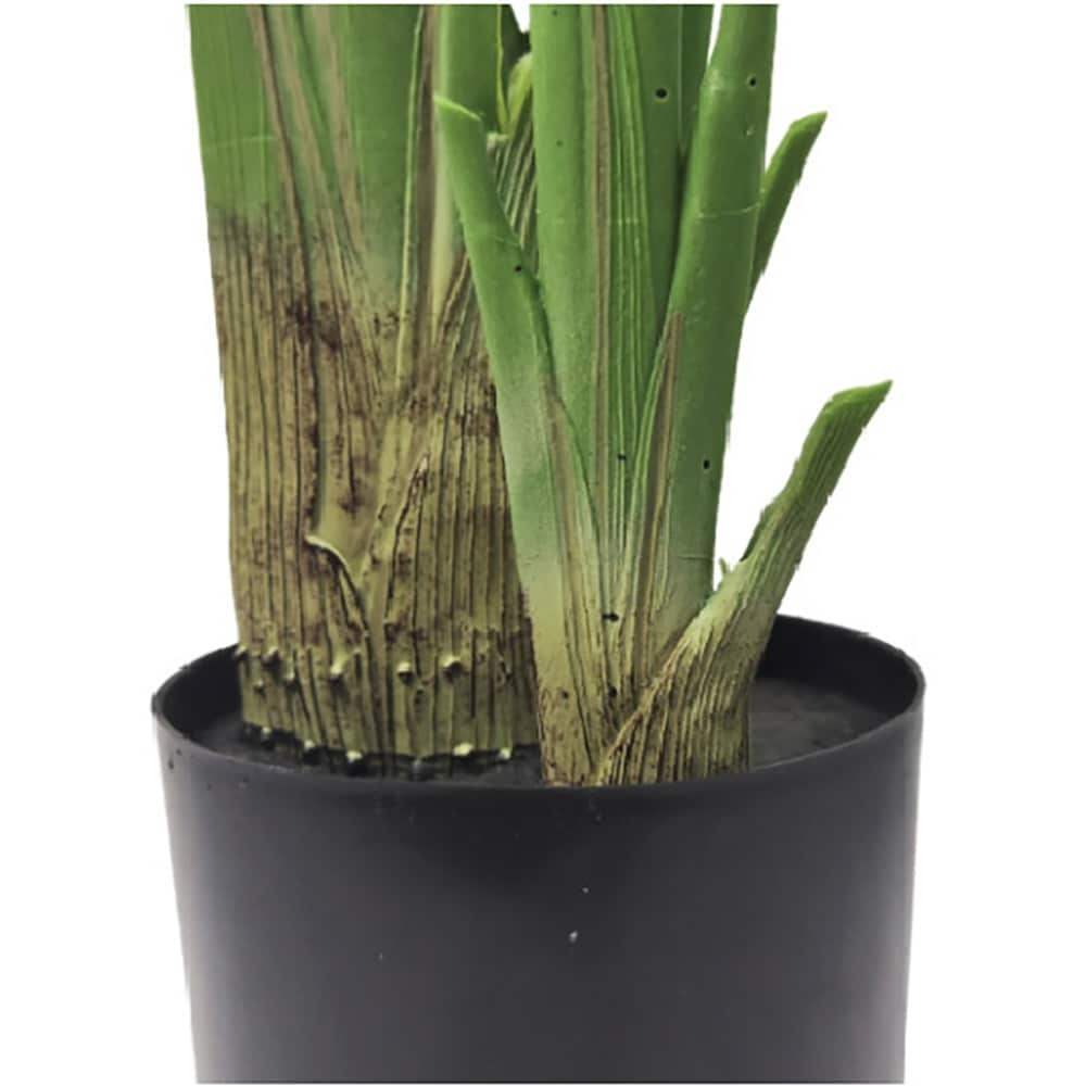 Kunstig palme / palmetre i potte / tropisk kunstplante 120 cm – grønn/svart