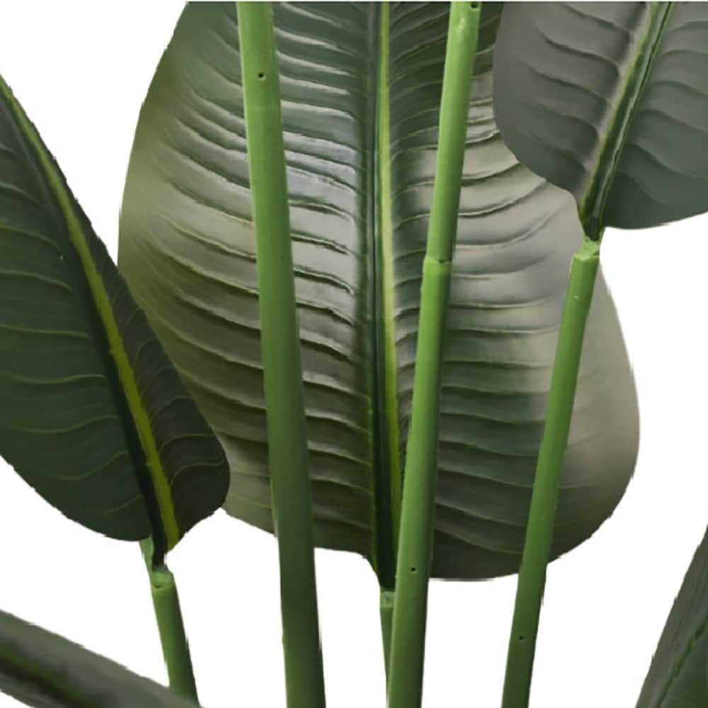 Kunstig palme / palmetre i potte / tropisk kunstplante 180 cm – grønn/svart
