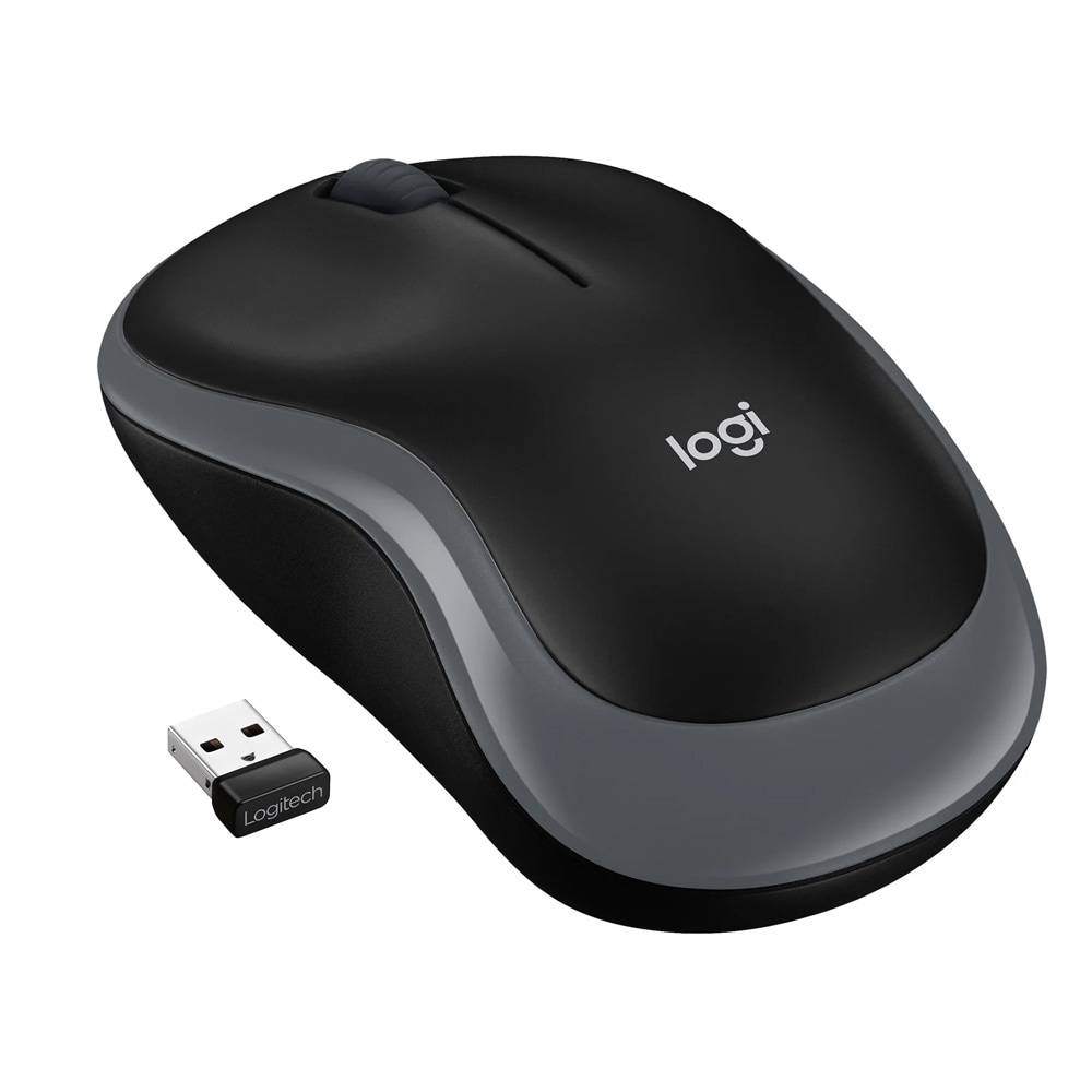 Logitech M185 trådløs mus, grå / Datamus / Trådløs datamus