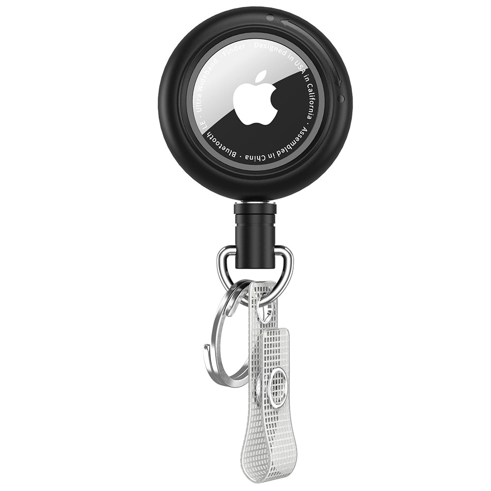 Beskyttelsesetui med elastisk stropp til Apple AirTag (1/2) – Svart / AirTag-etui / Etui til sporingsbrikke