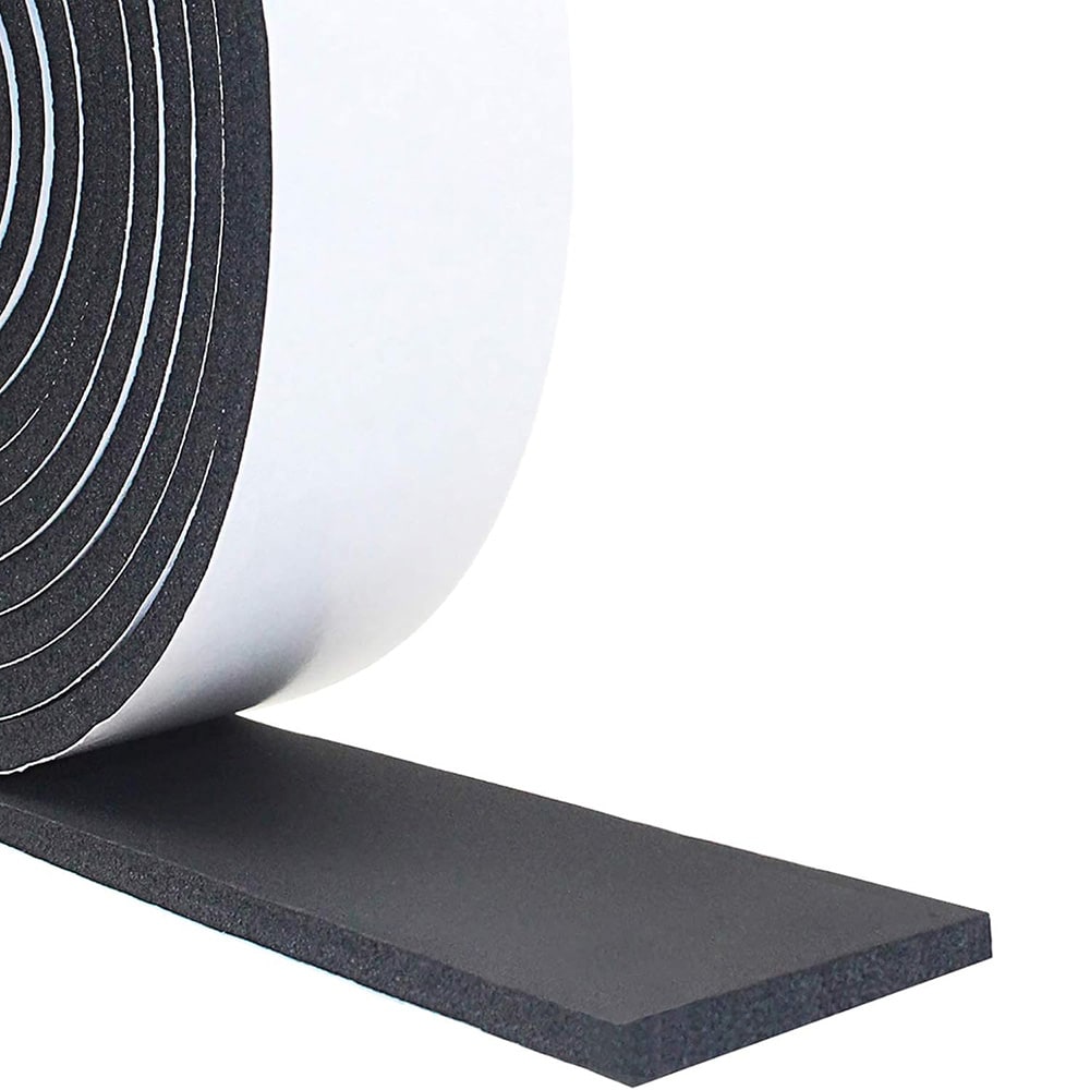 Selvklebende lydisoleringslist i EVA-skum – 4 cm × 5 m / Skumtettingslist / Lyddempingslist