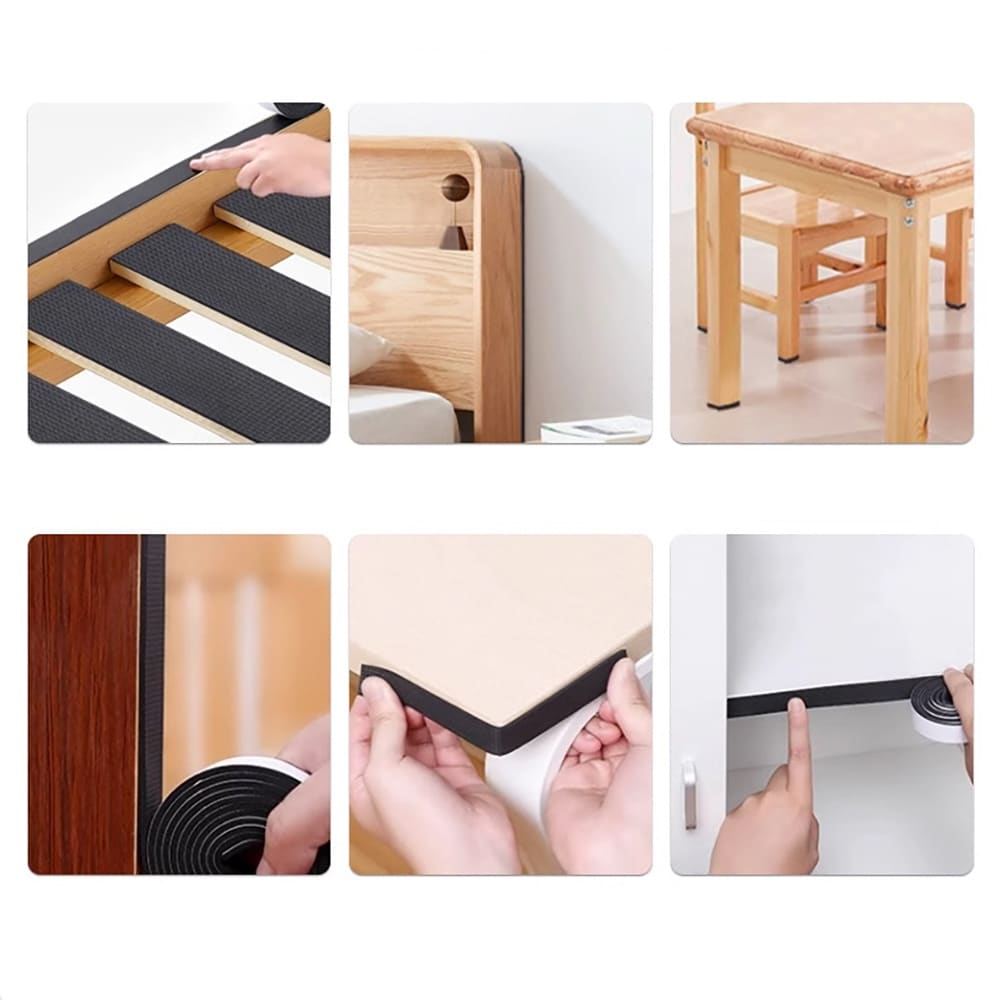 Selvklebende lydisoleringslist i EVA-skum – 4 cm × 5 m / Skumtettingslist / Lyddempingslist