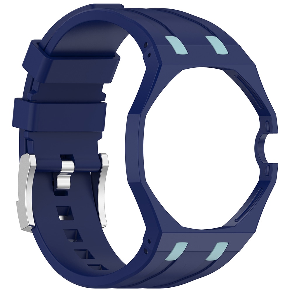 Silikonarmbånd til Swatch × Audemars Piguet – Marineblå / Lysblå / Armbånd / Armbånd til smartklokker