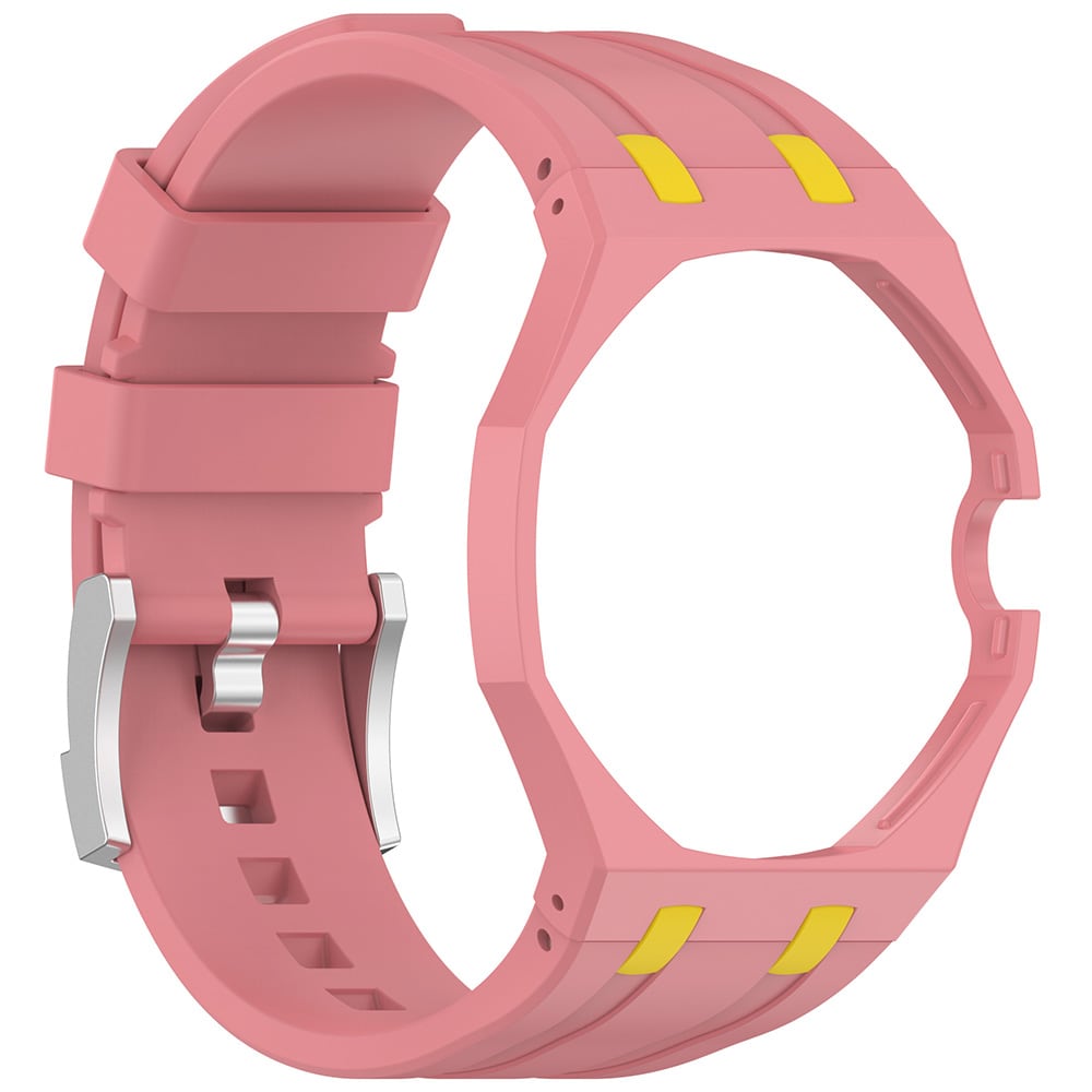 Silikonarmbånd til Swatch × Audemars Piguet – Rosa/Gul / Armbånd / Armbånd til smartklokker