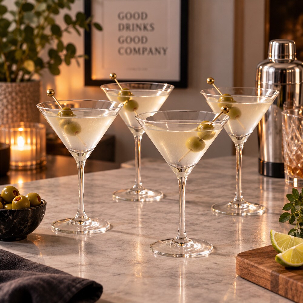 Cocktailglass 4 stk / drinkglass 260 ml til cocktailer, mocktails og fest