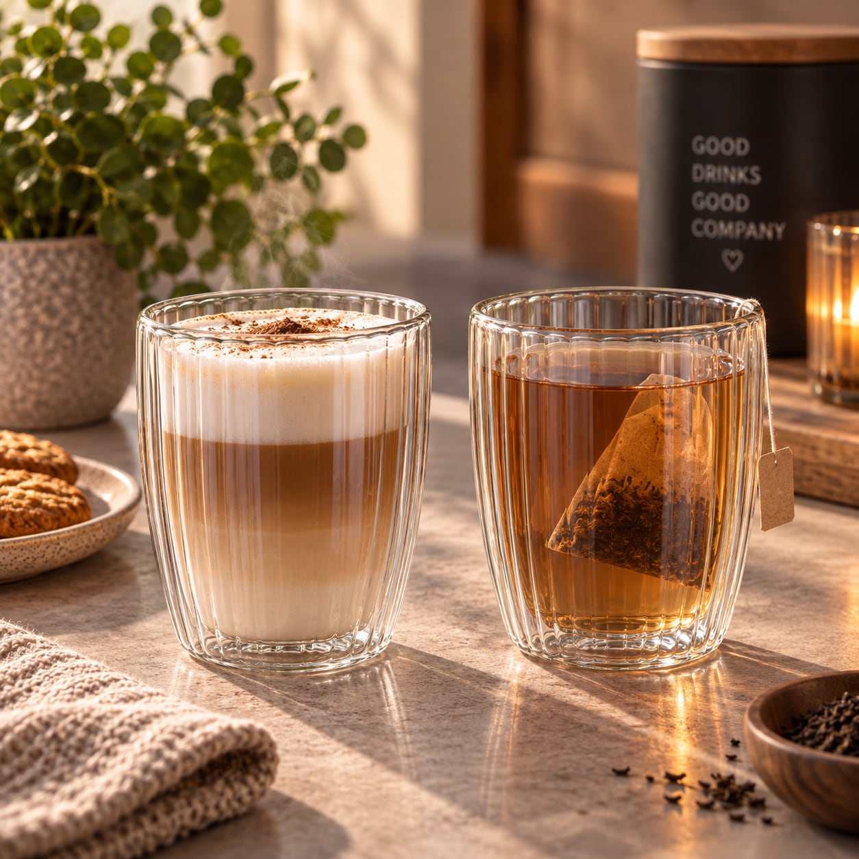 Dobbelveggede kaffeglass 250 ml, 2-pakning / Termoglass / Dobbelveggede kaffeglass