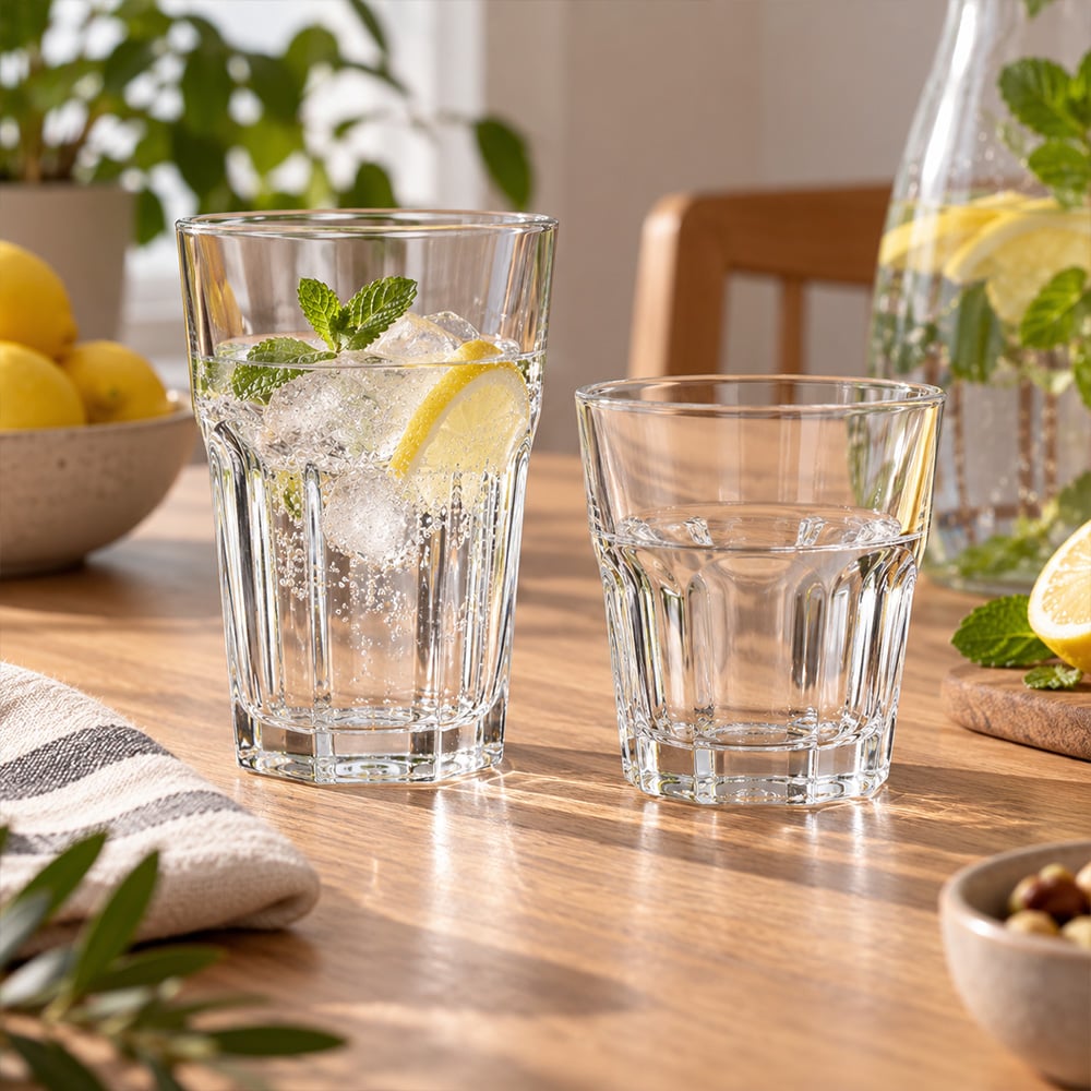 Drikkeglass, 12-pakning (6 x 250 ml + 6 x 350 ml) / Drikkeglass / Serveringsglass