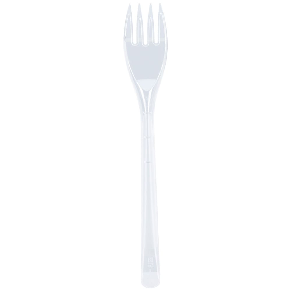 50-pakning med gjenbrukbare plastgafler, 17,5 cm – Gjennomsiktige / Plastgafler