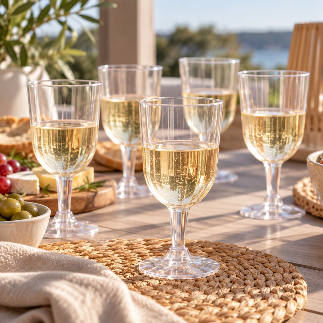 8-pakning med vinglass i plast, 160 ml – Gjennomsiktige / Vinglass i plast / Gjenbrukbare vinglass