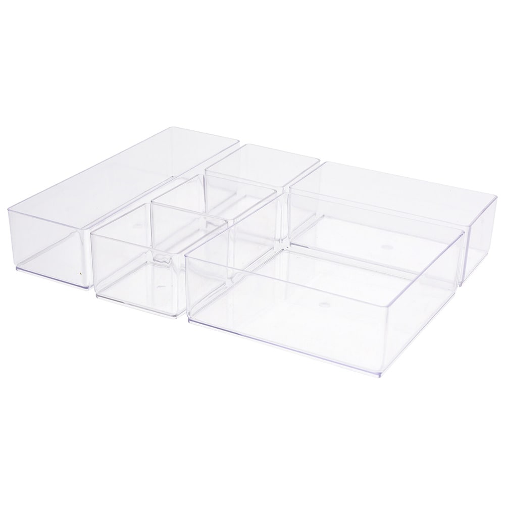 Oppbevaringsinnsatser til skuffer, 6-pakning, 22,5 x 30 cm / Skuffesorterere / Oppbevaringsinnsatser