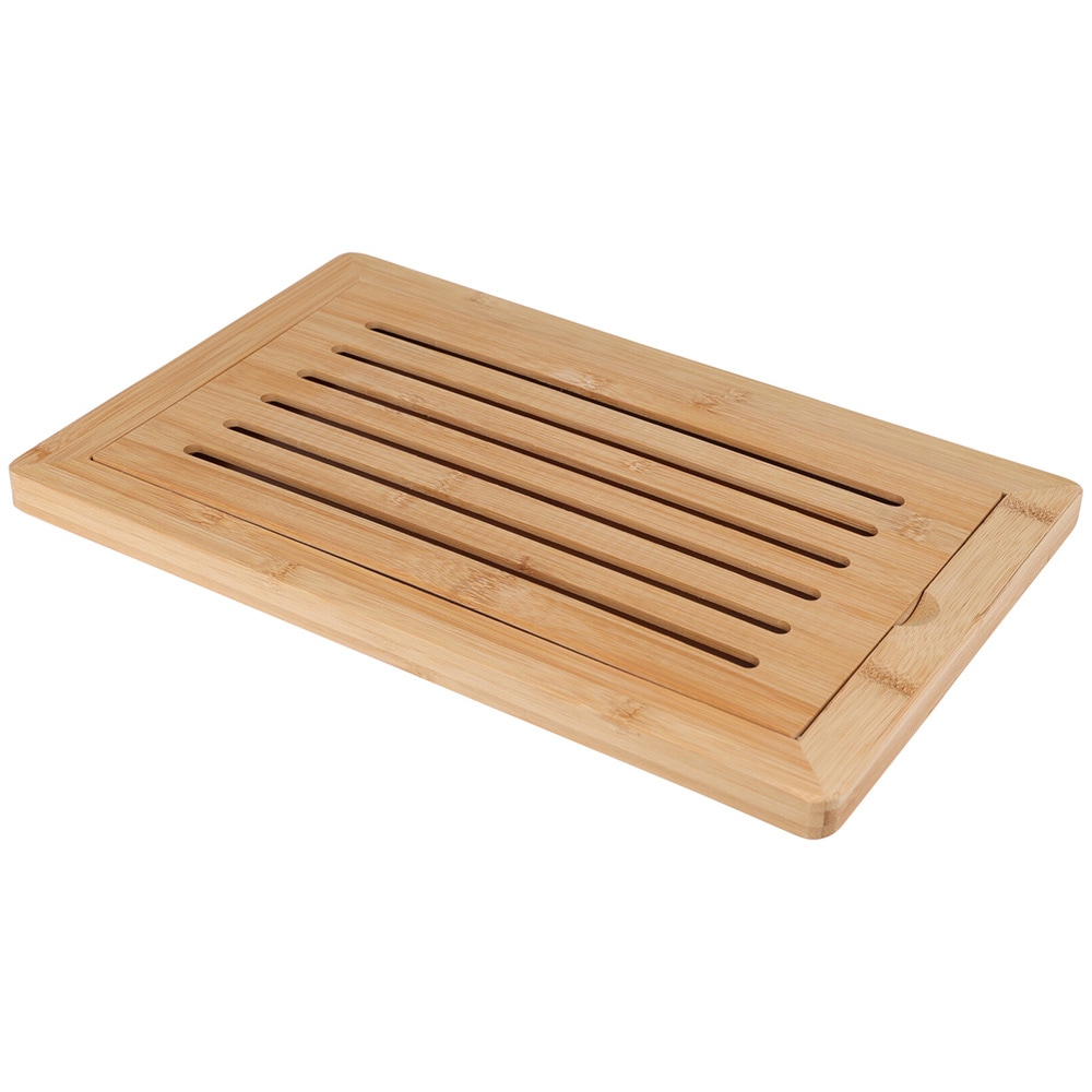Skjærebrett for brød i bambus, 38 x 24 cm / Brødskjærebrett / Skjærebrett for brødsmuler
