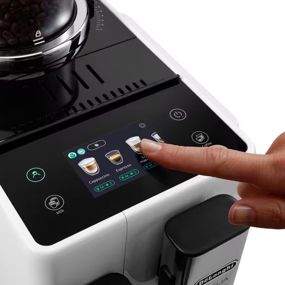 DeLonghi Rivelia EXAM440.55.W kaffemaskin / espressomaskin med LatteCrema Hot og Bean Switch