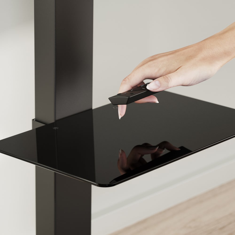 Gulvstativ for TV 43–86″ / TV-stativ med VESA 600×400 og maks. 60 kg – Svart