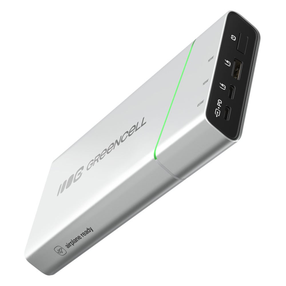 Greencell PowerPlay Pro Powerbank 20800 mAh 65 W / Powerbank / USB-C-lader