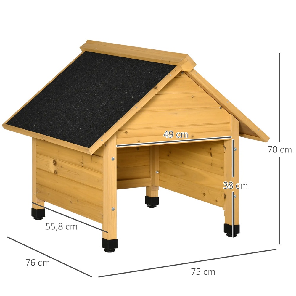 Garasje for robotgressklipper 75×76×70 cm / robotklippergarasje i tre med vanntett tak