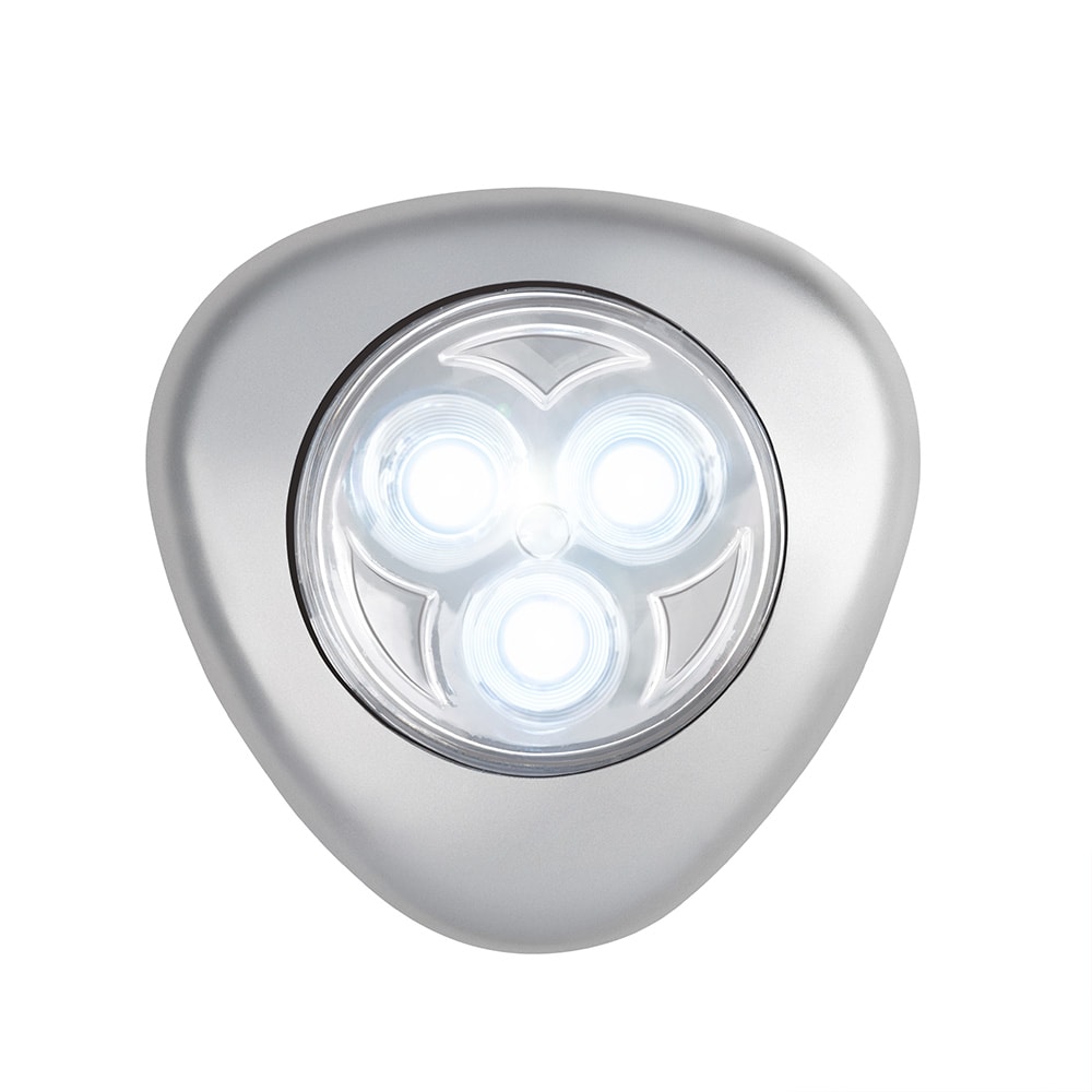 Batteridrevne LED-spotlights, Ø70 mm, 5-pakning / Trykklamper / Selvklebende LED-lamper