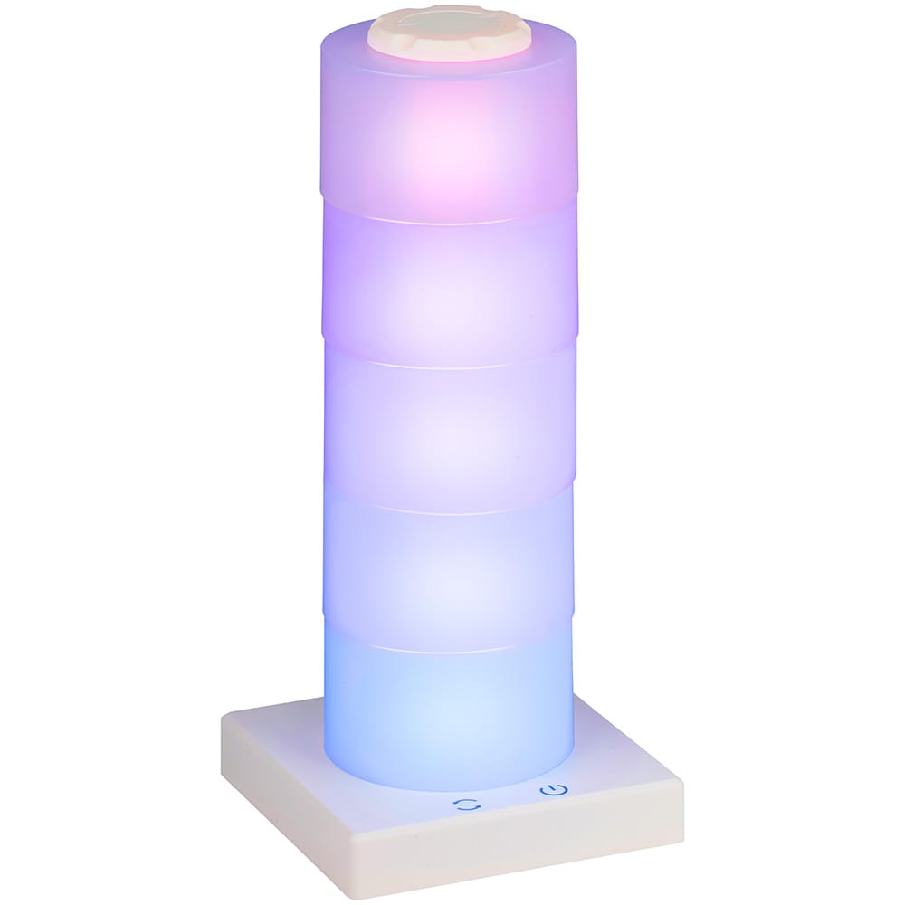 Stemningslampe med fargeskift, 26 cm, rund / Multicolor LED-lampe / Rund stemningsbelysning