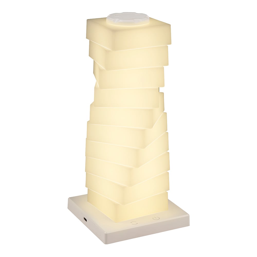Stemningslampe med fargeskift, 26 cm, firkantet / Multicolor LED-lampe / Firkantet stemningsbelysning
