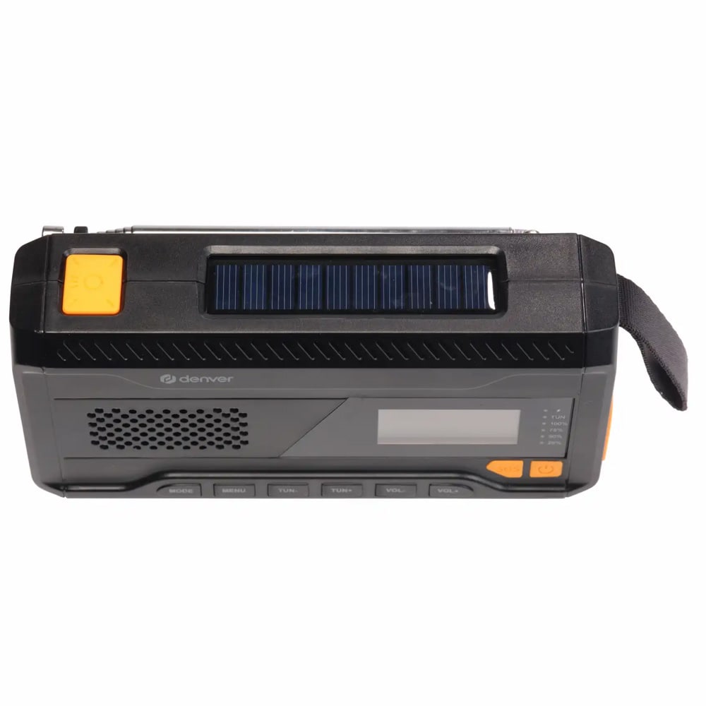 Denver SCD-2033 beredskapsradio / DAB+-radio med solcelle og håndsveiv