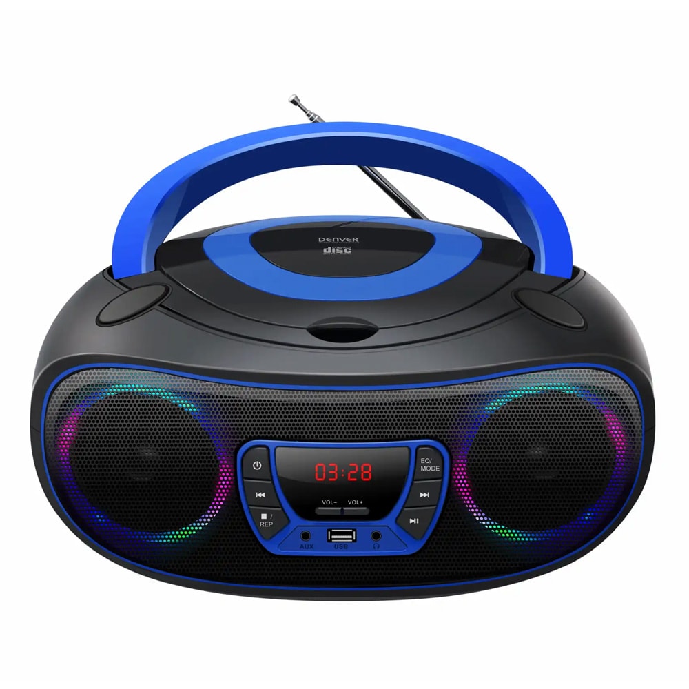 Denver TCL-212BTBU Boombox med CD, radio og USB-avspilling / CD-radio / Bluetooth-boombox