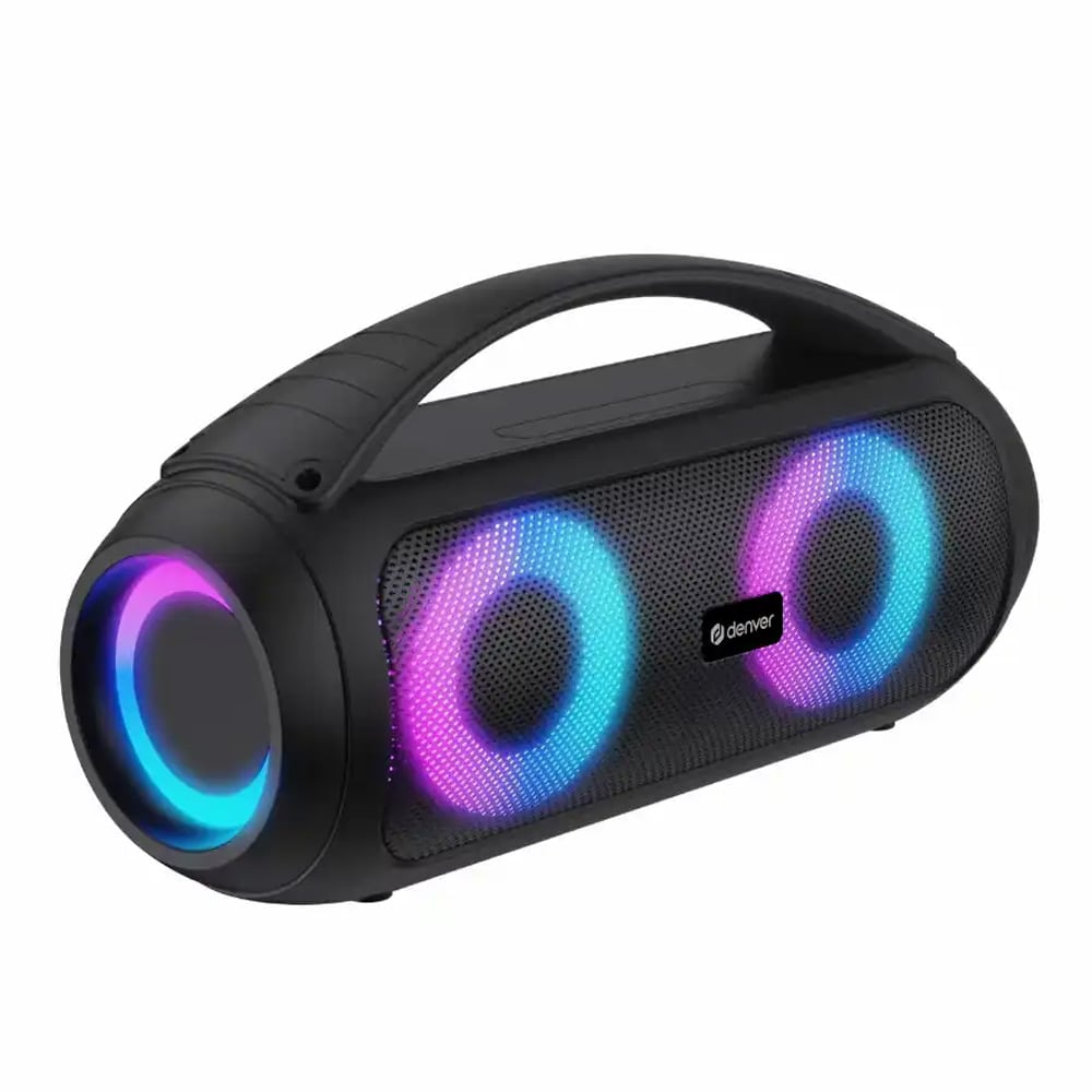 Denver BTG-618 Boombox med LED / Bluetooth-høyttaler / festhøyttaler
