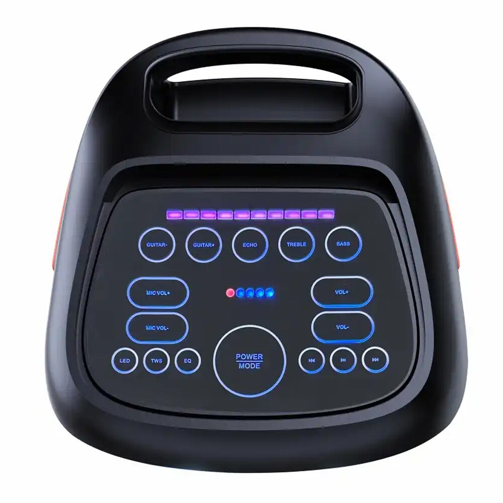Denver BPS-370 høyttaler med mikrofon og LED / Bluetooth-høyttaler / karaokehøyttaler 100 W RMS