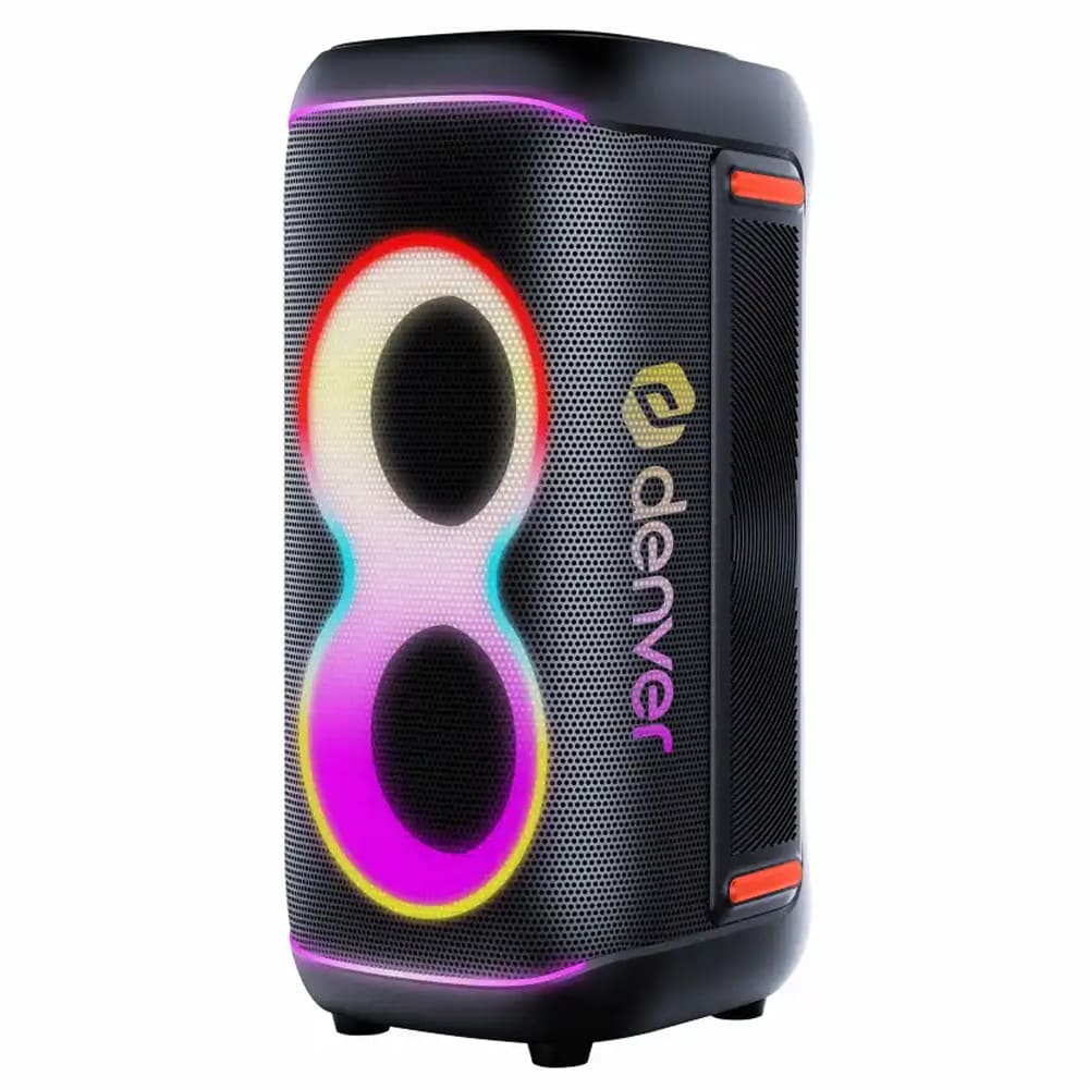 Denver BPS-370 høyttaler med mikrofon og LED / Bluetooth-høyttaler / karaokehøyttaler 100 W RMS