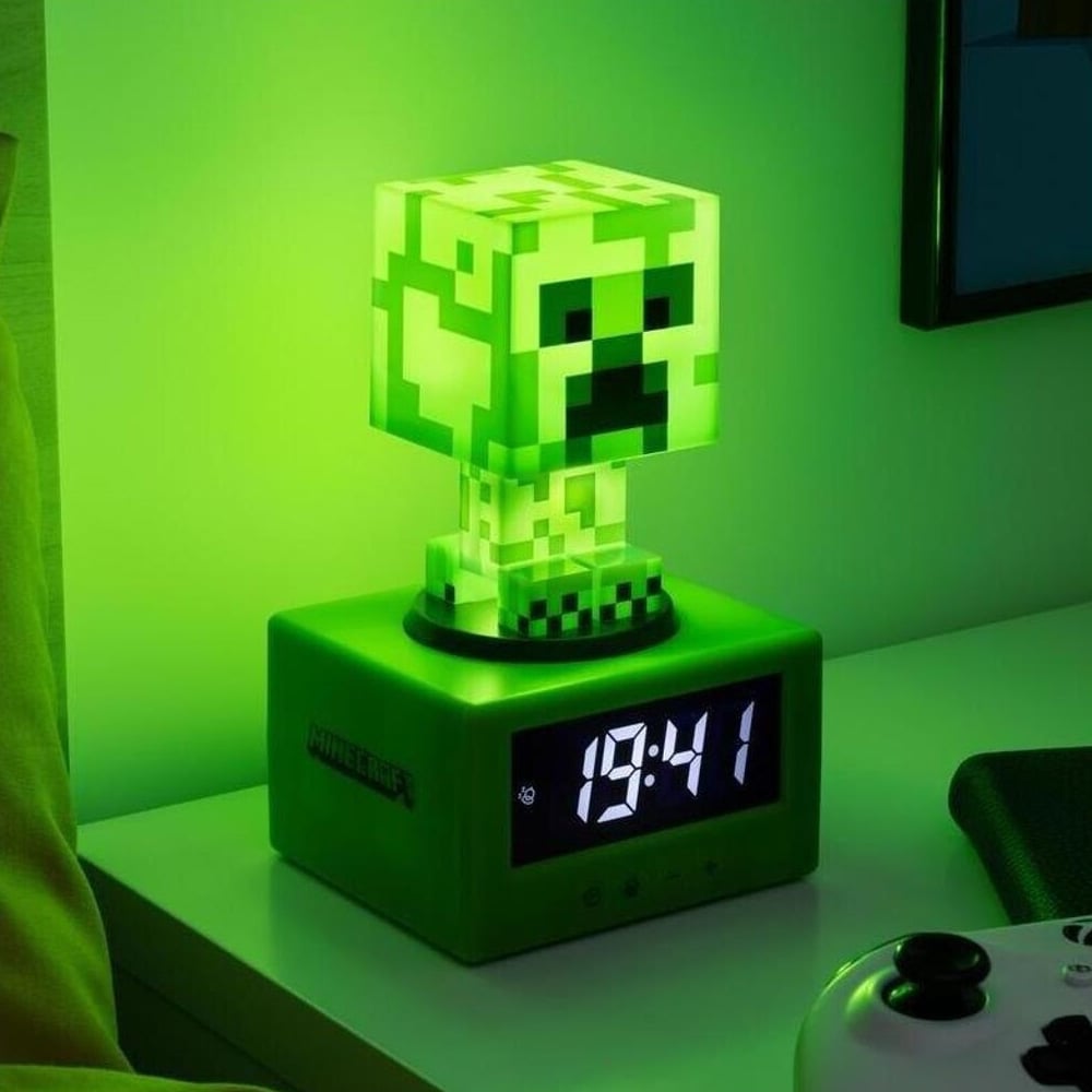 Paladone Creeper-vekkerklokke / Minecraft-vekkerklokke / Creeper-lampe